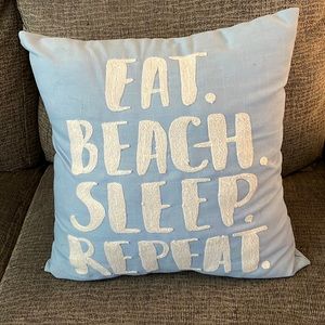 Eat. Beach. Sleep. Repeat Throw Pillow